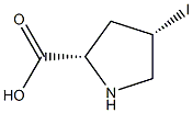(2S,4S)-4-碘吡咯烷-2-羧酸 结构式