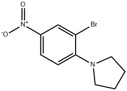 1-(2-溴-4-硝基苯基)吡咯烷 结构式