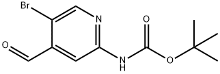 2-(BOC-氨基)-5-溴异烟醛, 1260667-46-6, 结构式