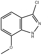 3-氯-7-甲氧基-1H-吲唑 结构式