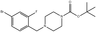 4-(4-ブロモ-2-フルオロベンジル)ピペラジン-1-カルボン酸TERT-ブチル 化学構造式