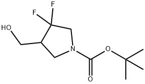 3,3-二氟-4-(羟甲基)吡咯烷-1-甲酸叔丁酯, 1260852-42-3, 结构式