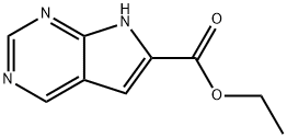 Ethyl 7H-pyrrolo[2,3-d]pyriMidine-6-carboxylate Struktur