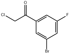 1-(3-溴-5-氟)-2-氯苯乙酮, 1260892-53-2, 结构式