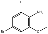 4-ブロモ-2-フルオロ-6-メトキシアニリン 化学構造式
