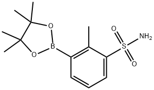 2-メチル-3-(4,4,5,5-テトラメチル-1,3,2-ジオキサボロラン-2-イル)ベンゼンスルホンアミド 化学構造式