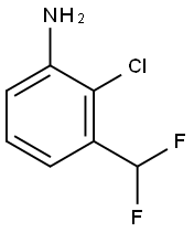 2-クロロ-3-(ジフルオロメチル)アニリン 化学構造式