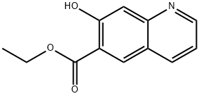 7-ヒドロキシキノリン-6-カルボン酸エチル 化学構造式