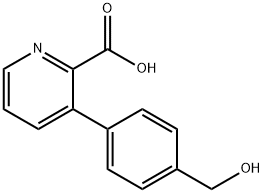 3-(4-HydroxyMethylphenyl)picolinic acid, 1261896-71-2, 结构式
