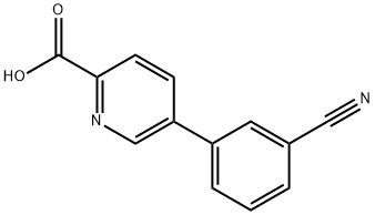 5-(3-Cyanophenyl)picolinic acid Structure