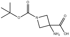 1-Boc-3-aMino-3-azetidinecarboxylic acid Struktur