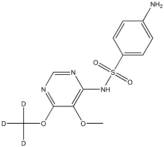 磺胺邻二甲氧基嘧啶氘代物, 1262770-70-6, 结构式