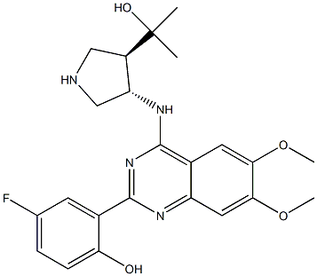 1262849-73-9 (3R,4S)-4-[[2-(5-氟-2-羟基苯基)-6,7-二甲氧基-4-喹唑啉基]氨基]-ALPHA,ALPHA-二甲基-3-吡咯烷甲醇