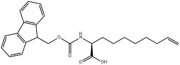 (S)-2-((((9H-フルオレン-9-イル)メトキシ)カルボニル)アミノ)デス-9-エン酸 化学構造式