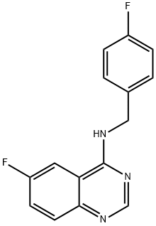 6-fluoro-N-(4-fluorobenzyl)quinazolin-4-aMine Struktur