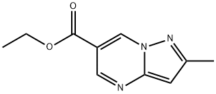 2-メチルピラゾロ[1,5-A]ピリミジン-6-カルボン酸エチル 化学構造式