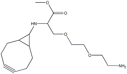 N-(1R,8S,9s)-ビシクロ[6.1.0]ノナ-4-イン-9-イルメチルオキシカルボニル-1,8-ジアミノ-3,6-ジオキサオクタン 化学構造式