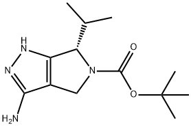 (6S)-3-氨基-4,6-二氢-6-(1-甲基乙基)吡咯并[3,4-C]吡唑-5(1H)-羧酸叔丁酯, 1263283-97-1, 结构式