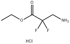 2,2-ジフルオロ-3-アミノプロパン酸エチル塩酸塩 化学構造式