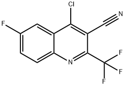 4-Chloro-6-fluoro-2-trifluoromethyl-quinoline-3-carbonitrile Structure