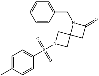 6-[(4-Methylphenyl)sulfonyl]-1-benzyl-1,6-diazaspiro[3.3]heptan-2-one Struktur