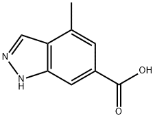 4-Methyl-6-(1H)indazole carboxylic acid Struktur