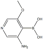 3-Methoxy-5-Aminopyridine-4-boronic acid, 1264140-10-4, 结构式