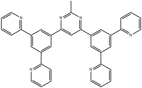 4,6-Bis(3,5-di(pyridin-2-yl)phenyl)-2-MethylpyriMidine Struktur