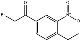 2-溴-1-(4-乙基-3-硝基苯基)乙酮 结构式