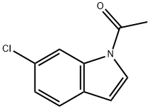 1-アセチル-6-クロロ-1H-インドール 化学構造式