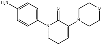 1-(4-アミノフェニル)-3-モルホリノ-5,6-ジヒドロピリジン-2(1H)-オン 化学構造式