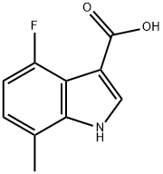 4-fluoro-7-Methyl-1H-Indole-3-carboxylic acid,1268053-38-8,结构式