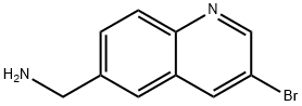 (3-ブロモキノリン-6-イル)メタンアミン 化学構造式