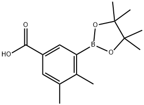 3,4-diMethyl-5-(4,4,5,5-tetraMethyl-1,3,2-dioxaborolan-2-yl)benzoic acid Structure