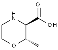 (2S,3R)-2-甲基-3-吗啉甲酸, 1268475-20-2, 结构式