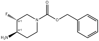 trans-1-Cbz-4-aMino-3-fluoropiperidine, 1268520-05-3, 结构式