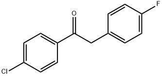 1-(4-氯苯基)-2-(4-氟苯基)乙烷-1-酮, 126866-15-7, 结构式