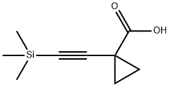 1-((TriMethylsilyl)ethynyl)cyclopropanecarboxylic acid Struktur