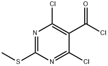 4,6-Dichloro-2-(Methylthio)pyriMidine-5-carbonyl Chloride Struktur