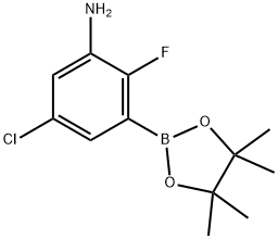 5-氯-2-氟-3-氨基苯硼酸频哪醇酯, 1269232-96-3, 结构式