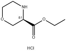 (R)-吗啉-3-甲酸乙酯盐酸盐, 1269483-57-9, 结构式