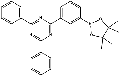 2,4-二苯基-6-[3-(4,4,5,5-四甲基-1,3,2-二氧杂环戊硼烷-2-基)苯基]-1,3,5-三嗪, 1269508-31-7, 结构式