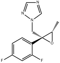 1-(((2R,3S)-2-(2,4-二氟苯基)-3-甲基环氧乙基-2-基)甲基)-1H-1,2,4-三唑, 127000-90-2, 结构式