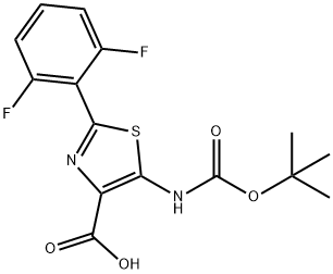 5-(tert-butoxycarbonylaMino)-2-(2,6-difluorophenyl)thiazole-4-carboxylic acid Struktur