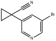 1-(5-broMopyridin-3-yl)cyclopropanecarbonitrile 化学構造式