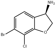 (R)-6-broMo-7-chloro-2,3-dihydrobenzofuran-3-aMine Struktur
