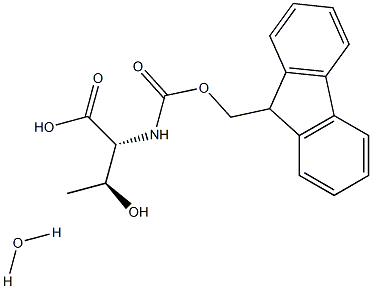 (2R,3S)-2-((((9H-Fluoren-9-yl)Methoxy)carbonyl)aMino)-3-hydroxybutanoic acid hydrate Struktur