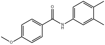 4-メトキシ-N-(3,4-ジメチルフェニル)ベンズアミド 化学構造式