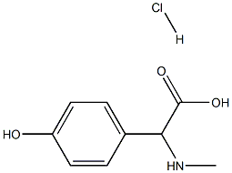 (2S)-氨基(4-羟基苯基)乙酸甲酯盐酸盐, 127369-30-6, 结构式