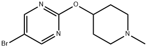 5-broMo-2-(1-Methylpiperidin-4-yloxy)pyriMidine 结构式